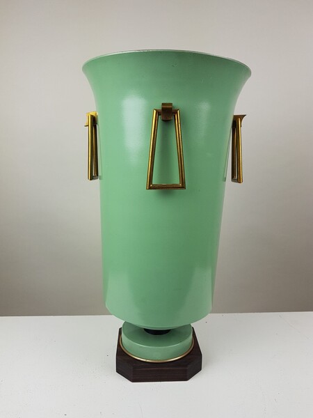 Art Deco reflector lamp in sheet metal and brass