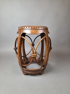 Asian stool in exotic wood, early 20th century