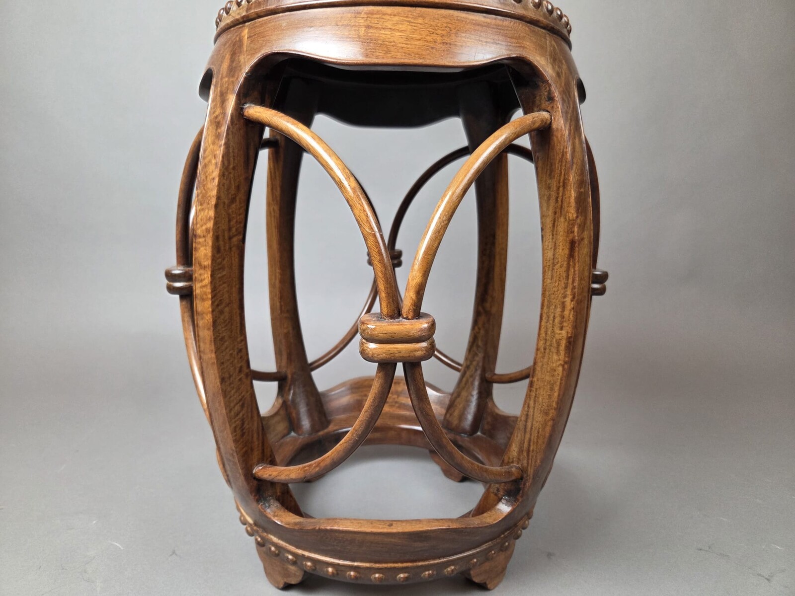 Asian stool in exotic wood, early 20th century