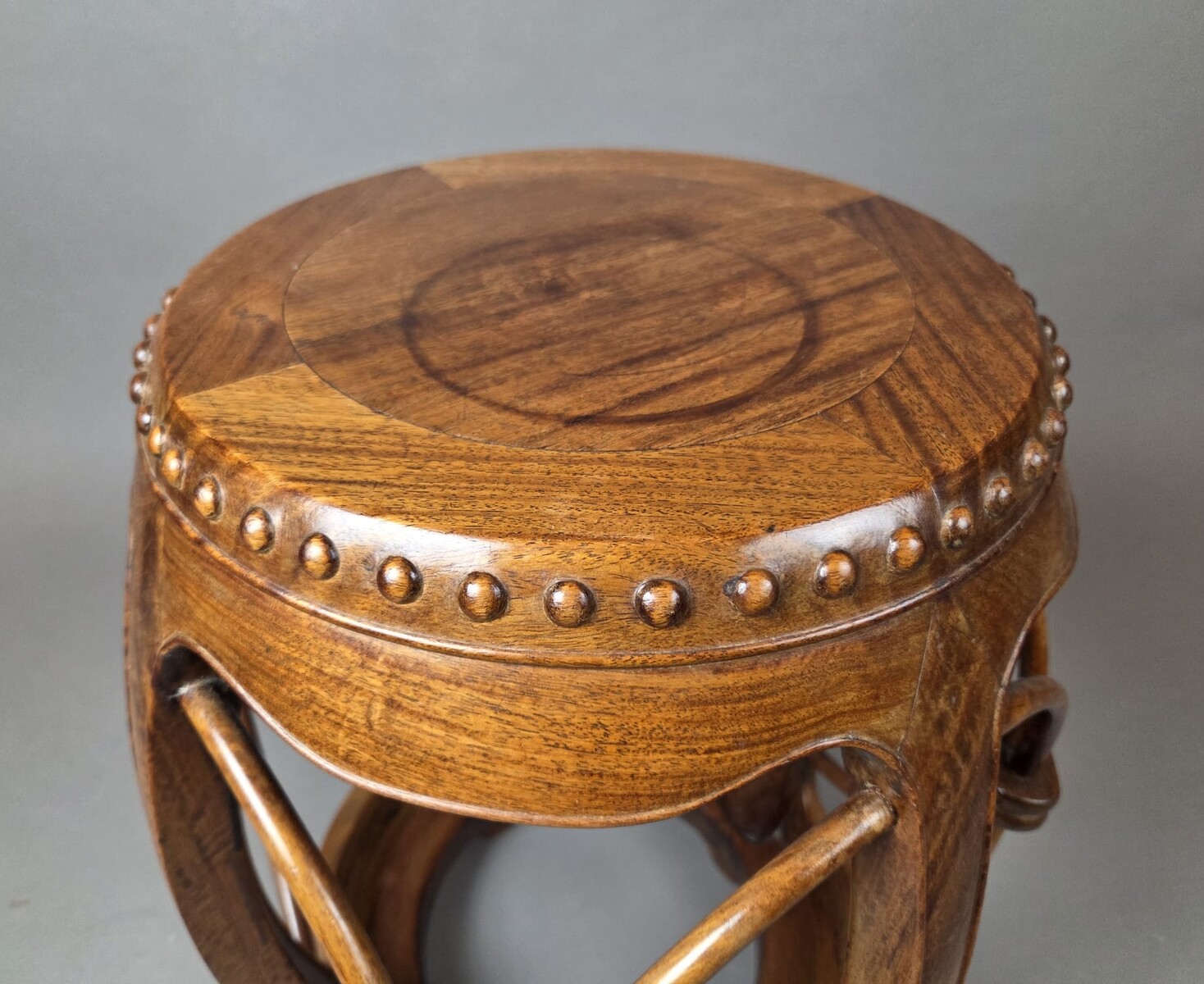 Asian stool in exotic wood, early 20th century