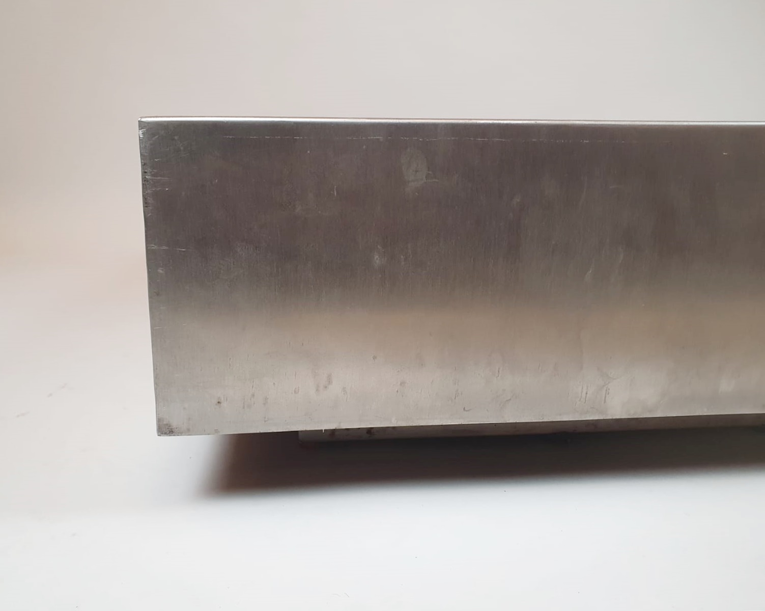 Attributed to Michel Boyer, brushed aluminum coffee table