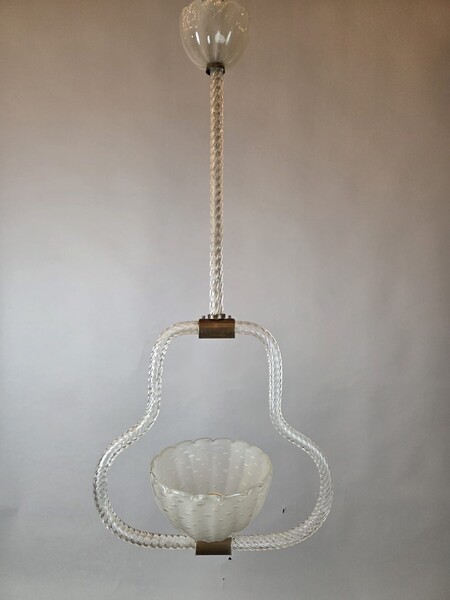 Barovier chandelier in Murano glass, circa 1940