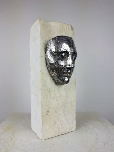 Bas relief on marble signed J Fievez