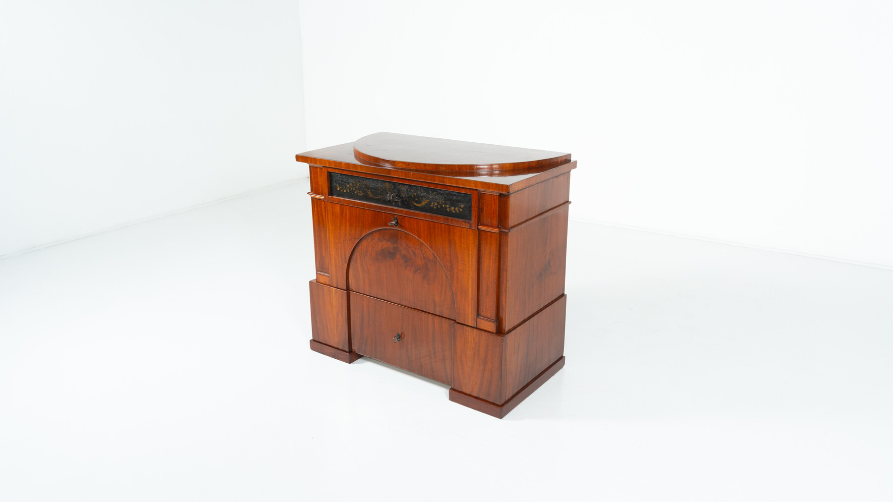 Biedermeier mahogany writing chest, Germany circa 1820
