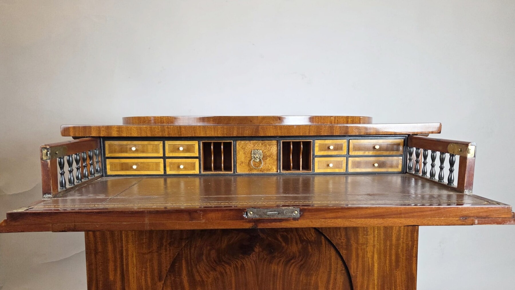 Biedermeier mahogany writing chest, Germany circa 1820