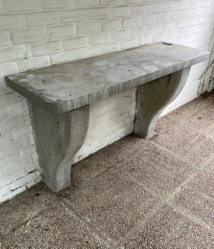 Blue stone console table, 20th 