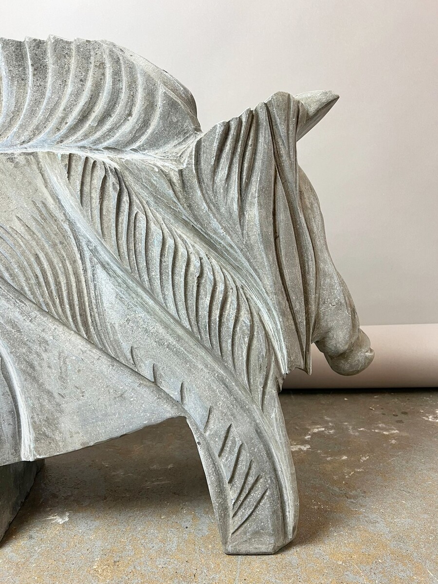 Blue stone sculpture, 