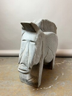 Blue stone sculpture, 