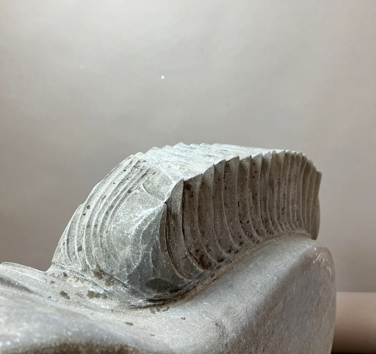 Blue stone sculpture, 