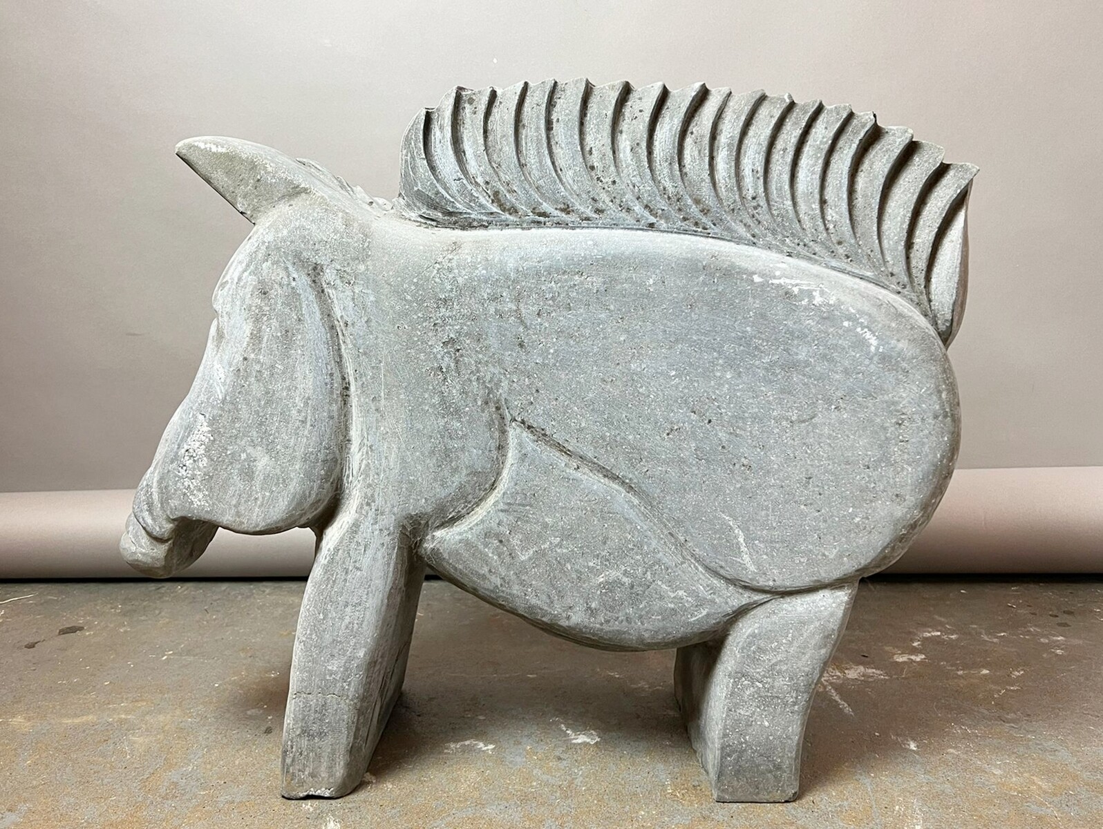 Blue stone sculpture, 
