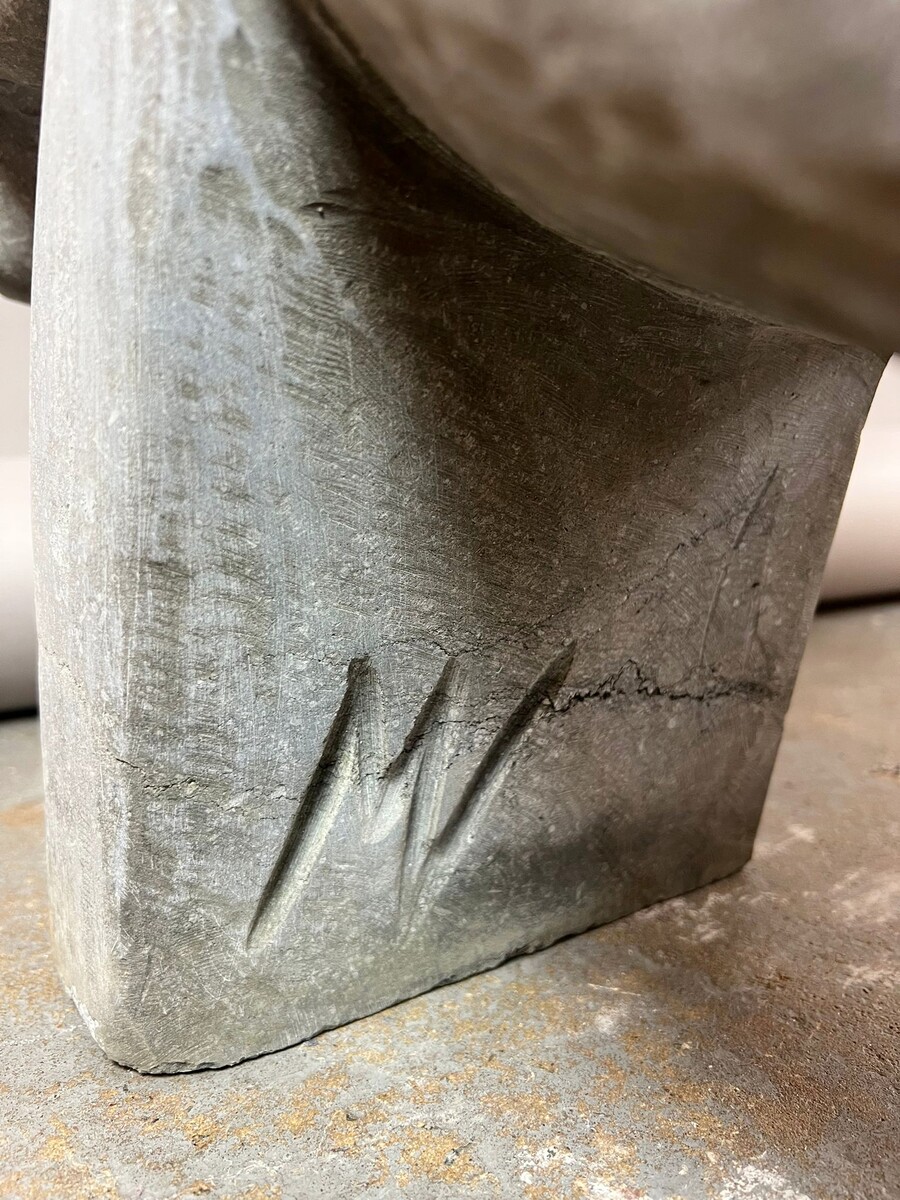 Blue stone sculpture, 