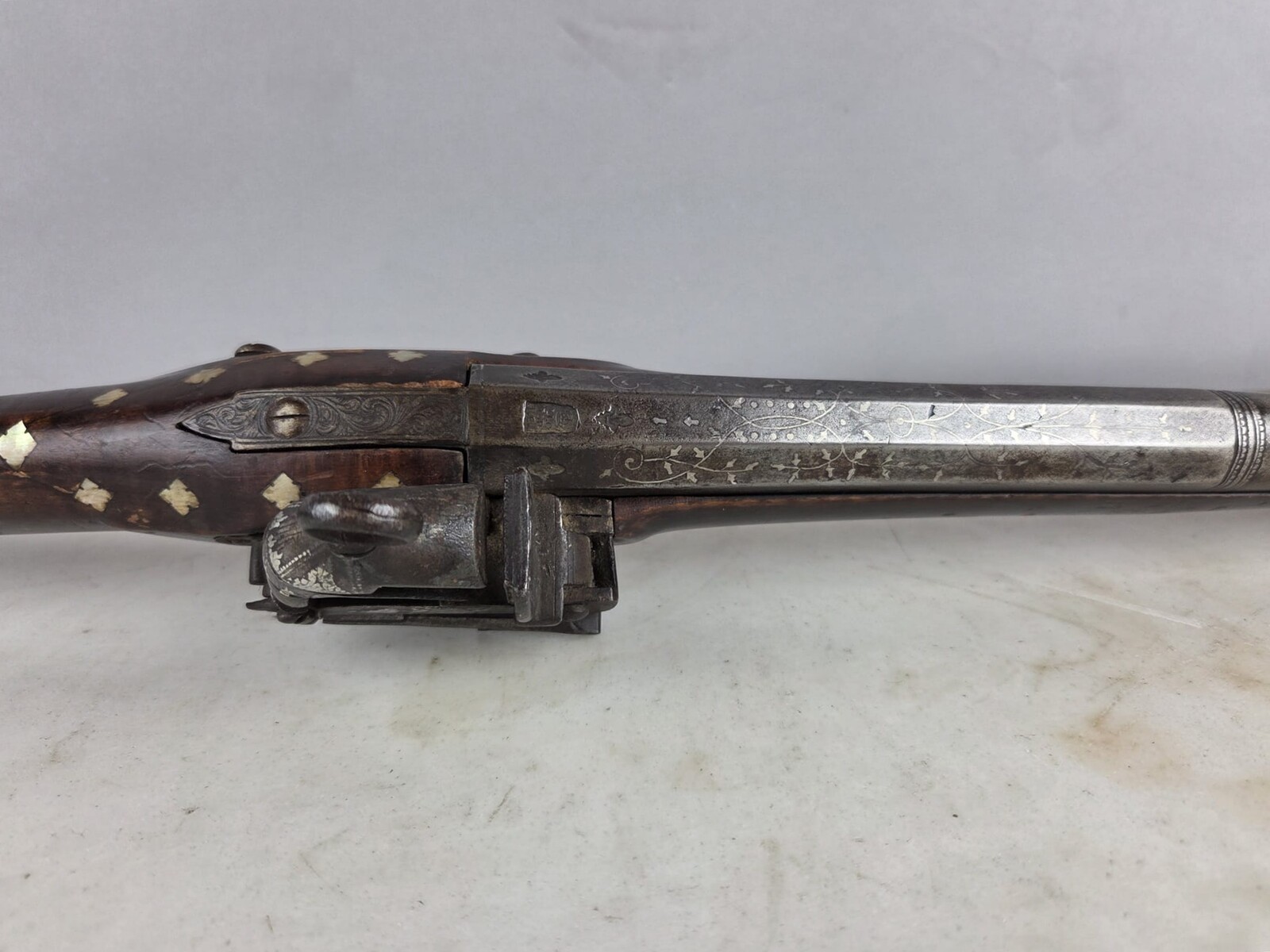 Blunderbuss, Caucasus, 19th, Silver damask