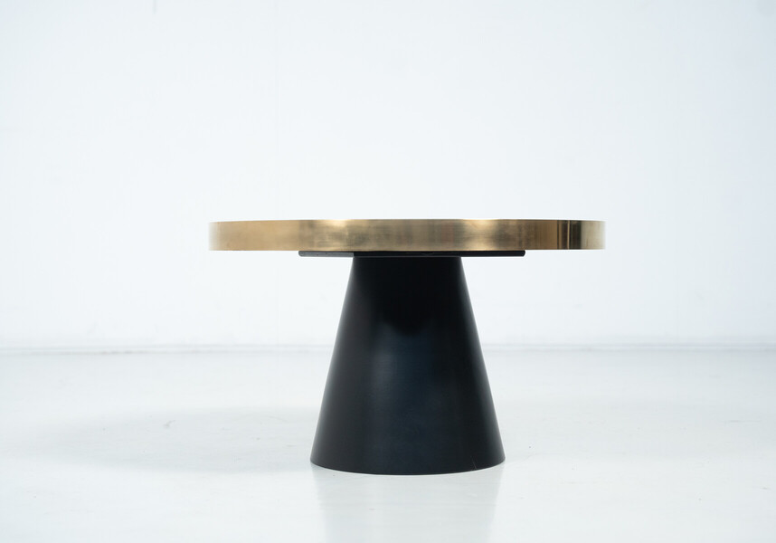 Brass side table, Belgium, 1980s