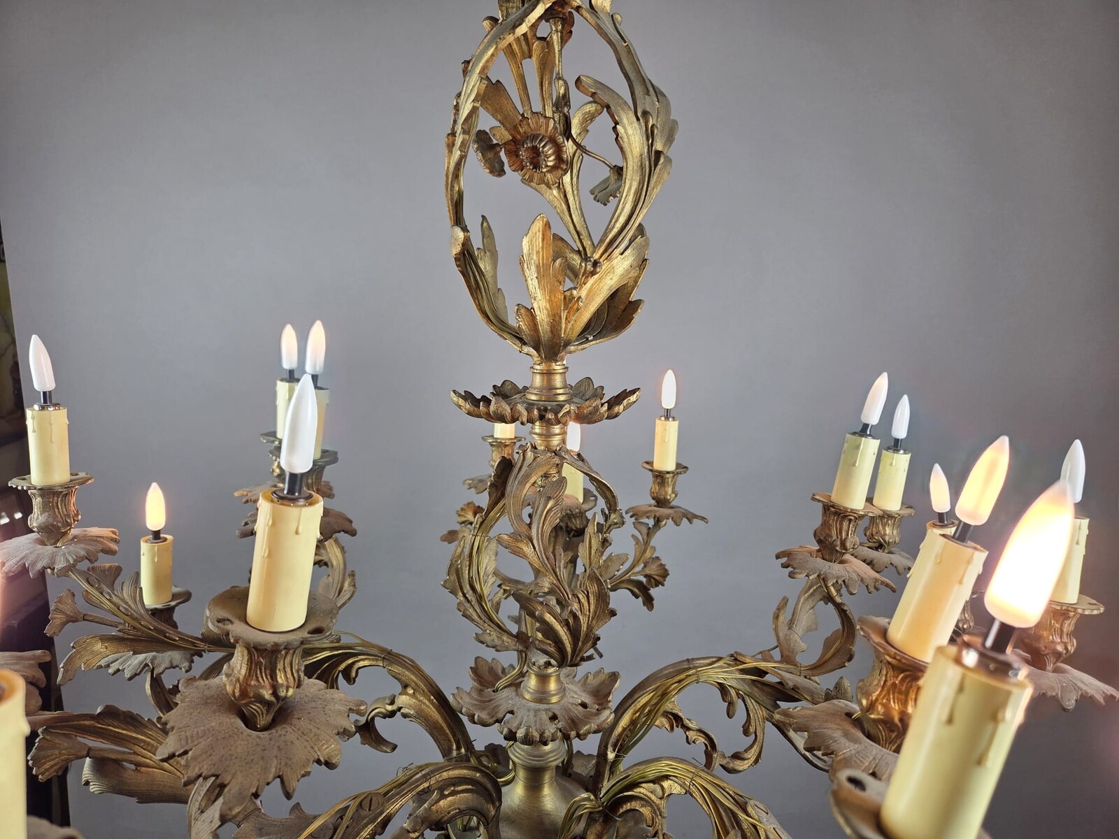 Bronze chandelier in the Louis XV style, 19th century