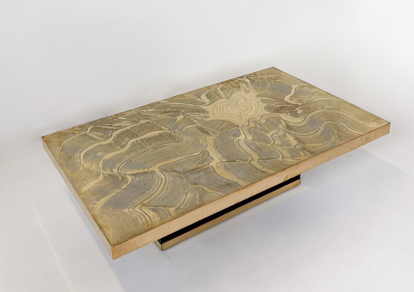 Bronze coffee table, Belgian work circa 1970