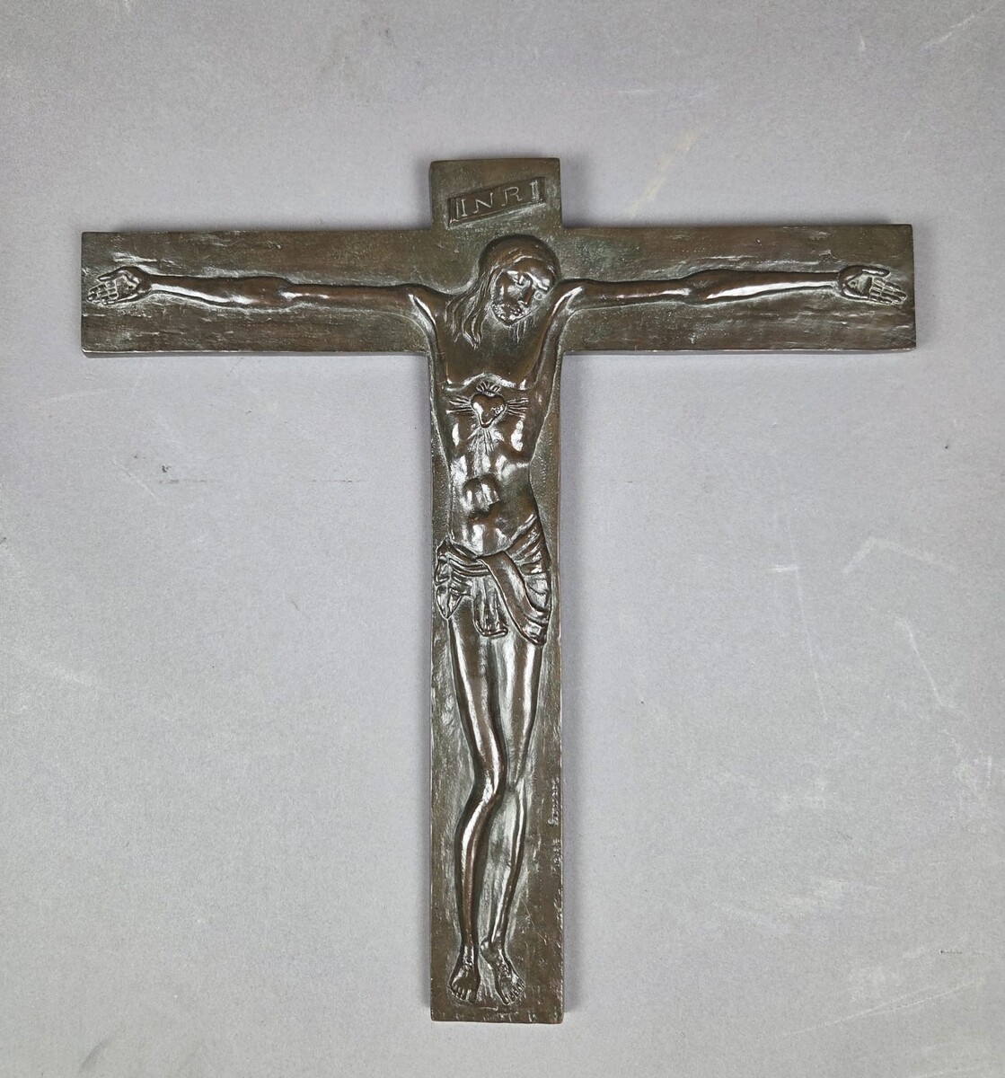 Bronze crucifix signed by Marek Szwarc for JOC