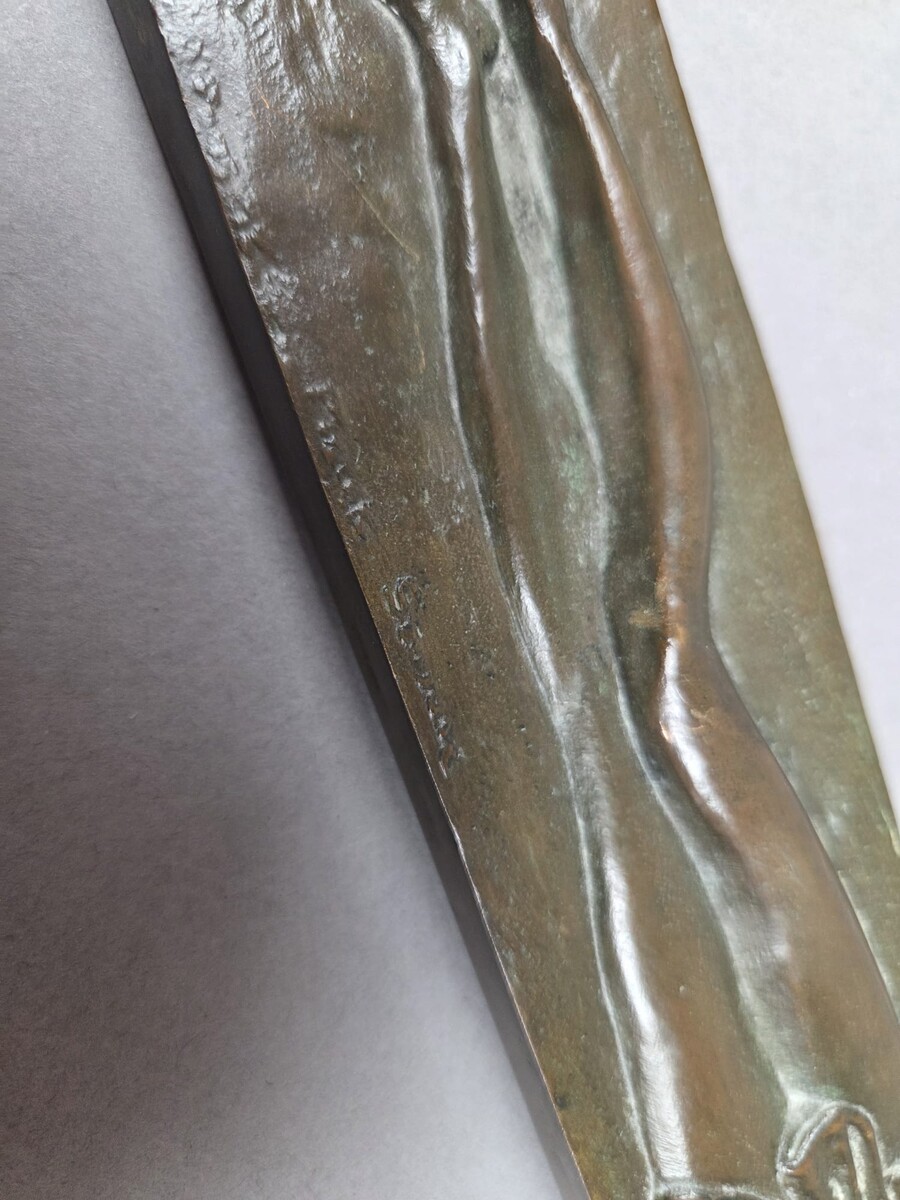 Bronze crucifix signed by Marek Szwarc for JOC