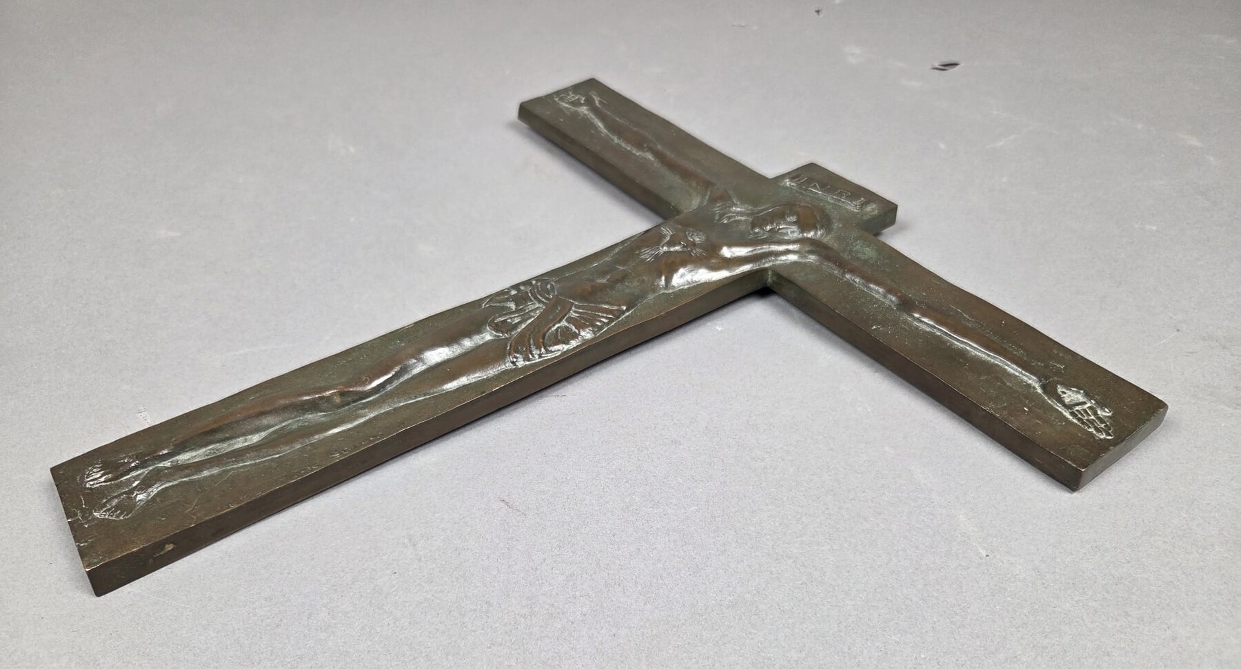 Bronze crucifix signed by Marek Szwarc for JOC