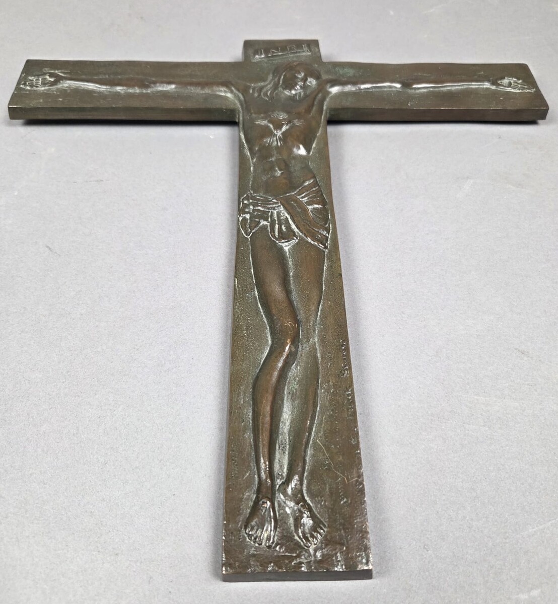 Bronze crucifix signed by Marek Szwarc for JOC