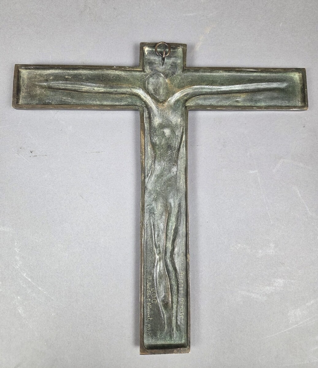 Bronze crucifix signed by Marek Szwarc for JOC
