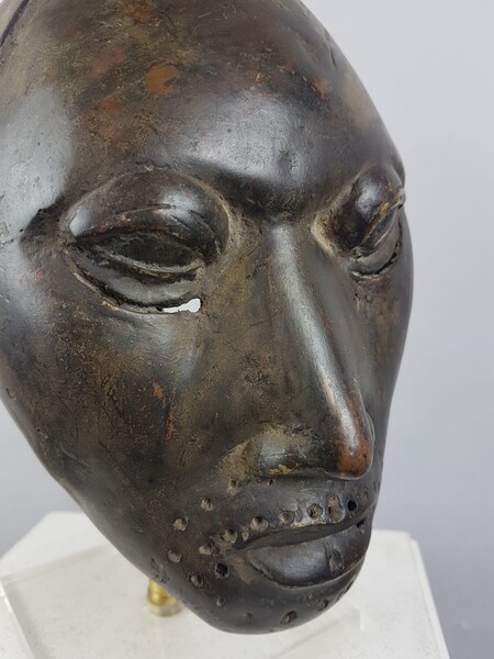 Bronze mask, African work 19th