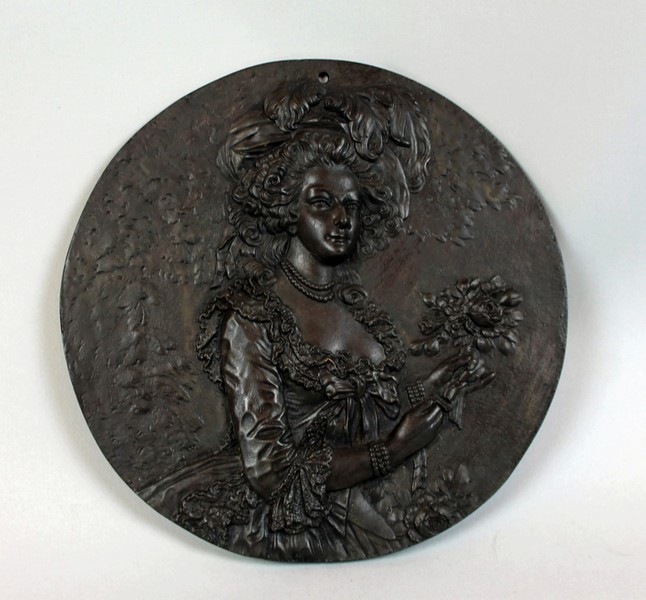Bronze medallion of Marie-Antoinette 