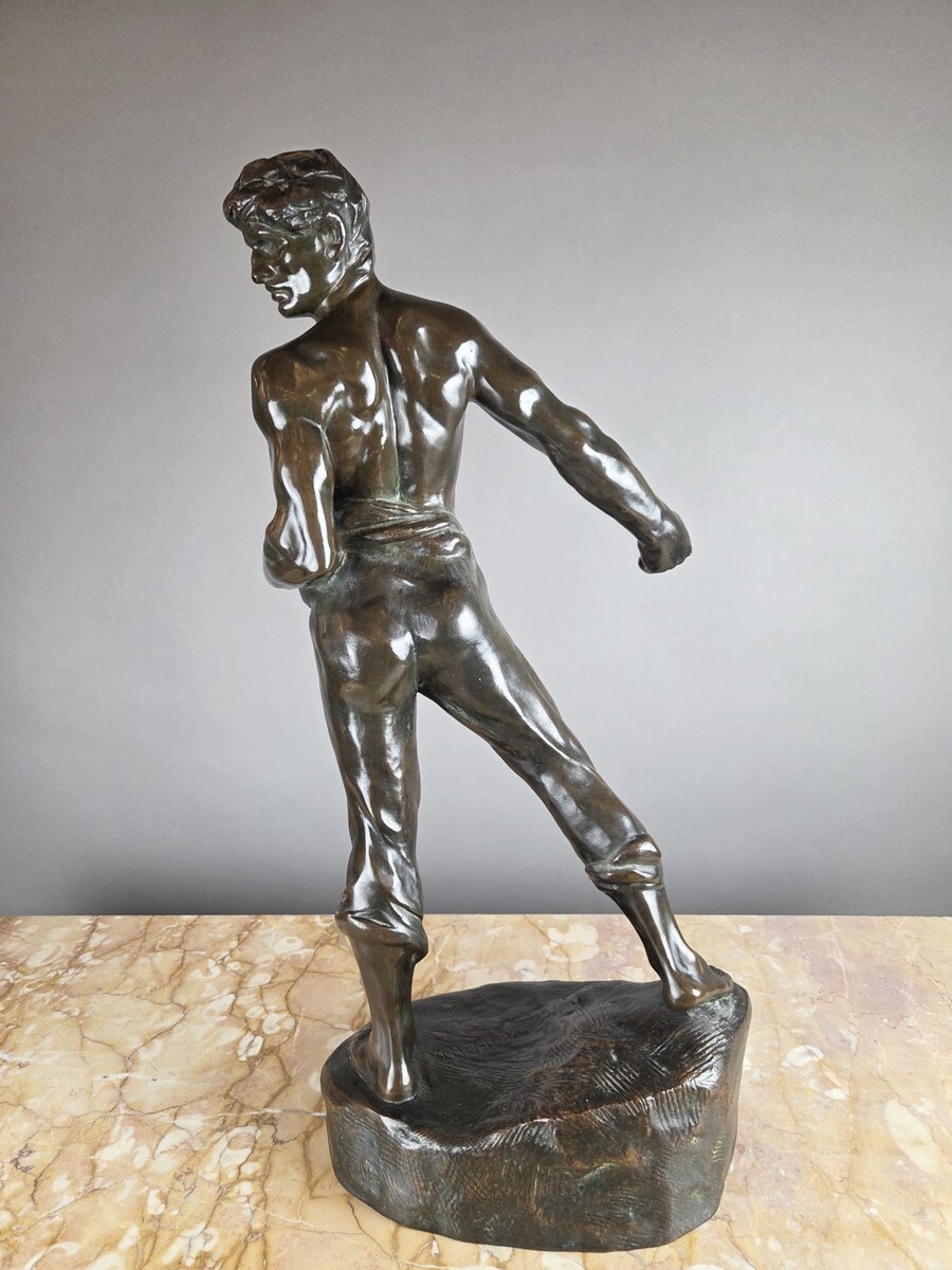 Bronze sculpture “The Sower,” signed by Jef Lambeaux