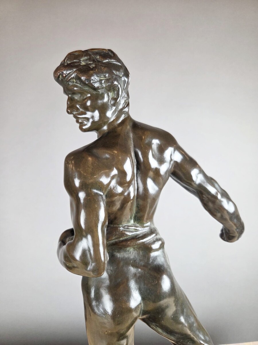 Bronze sculpture “The Sower,” signed by Jef Lambeaux