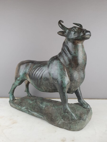 Bronze with green patina 