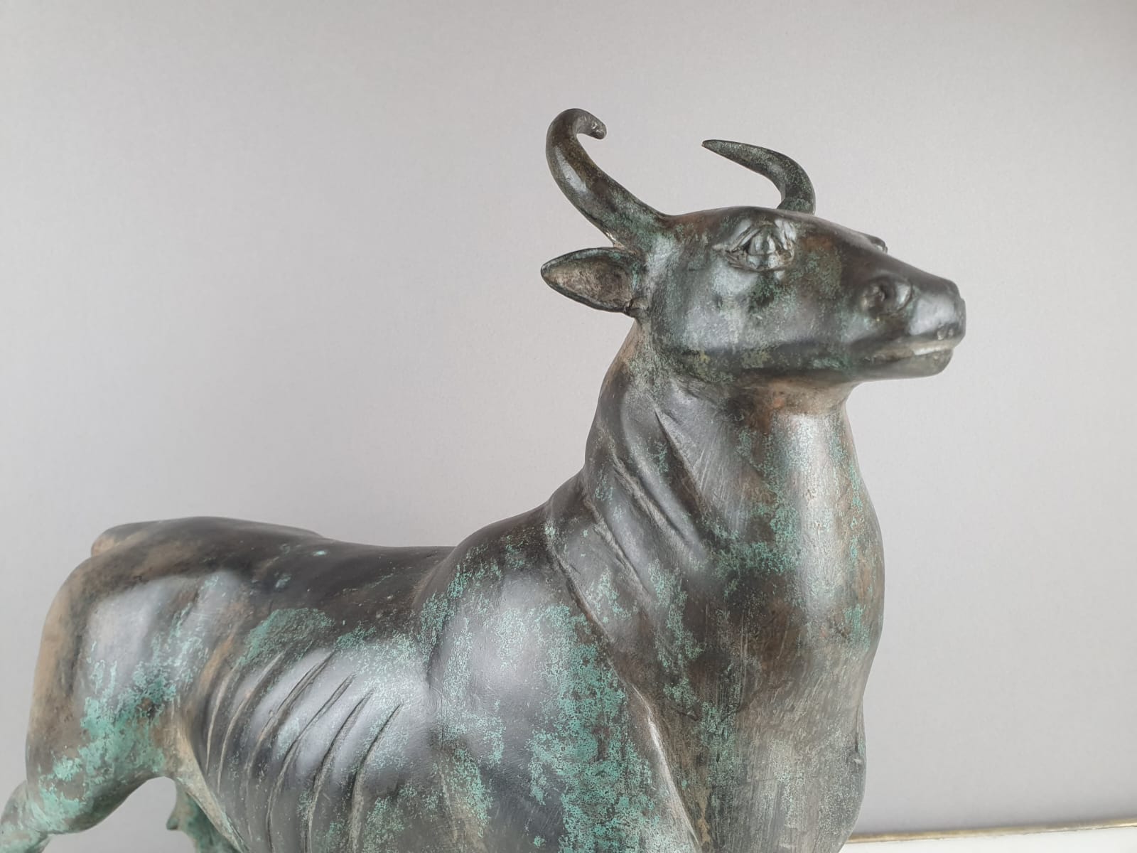 Bronze with green patina 