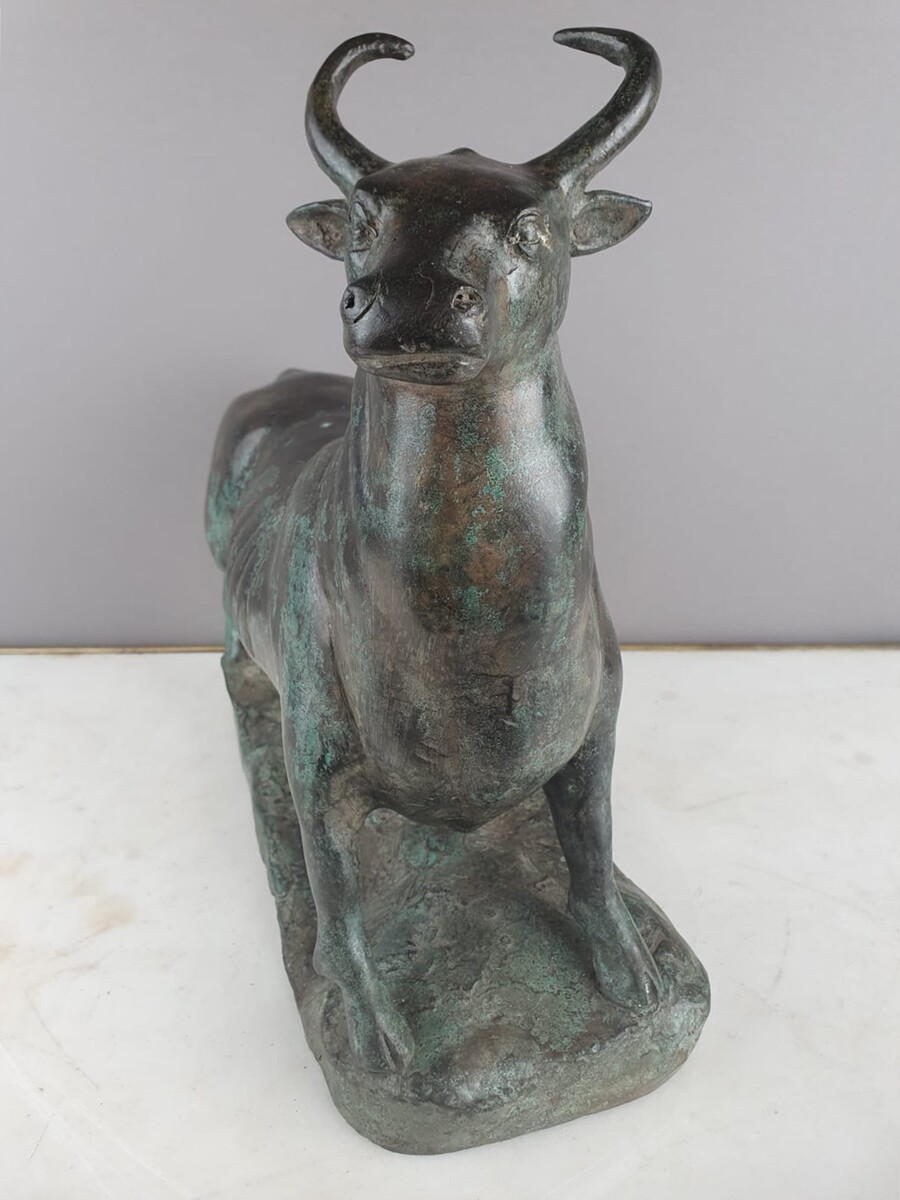 Bronze with green patina 