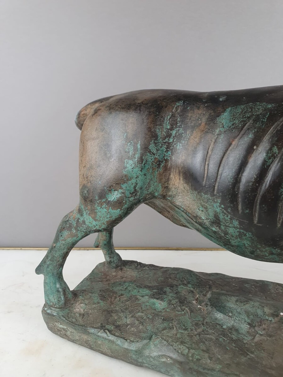 Bronze with green patina 