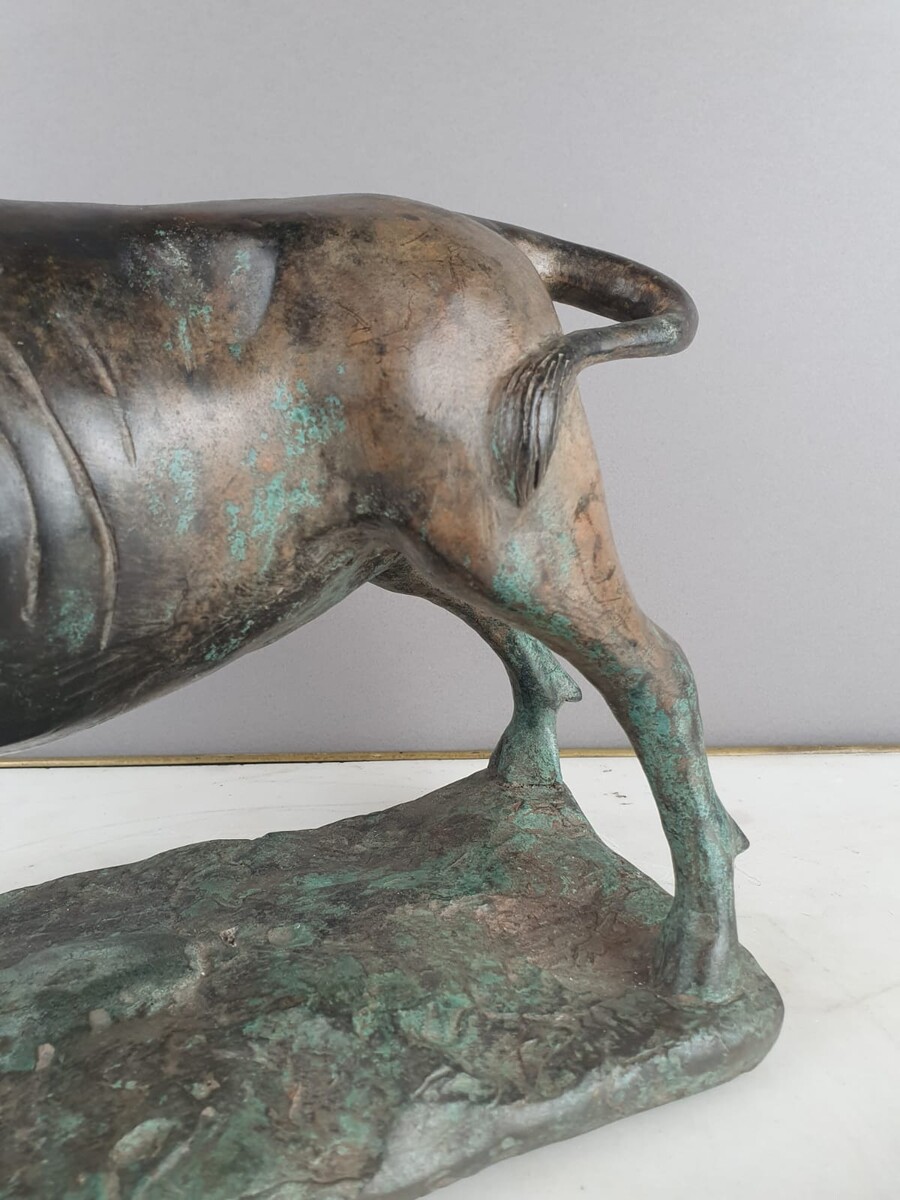 Bronze with green patina 