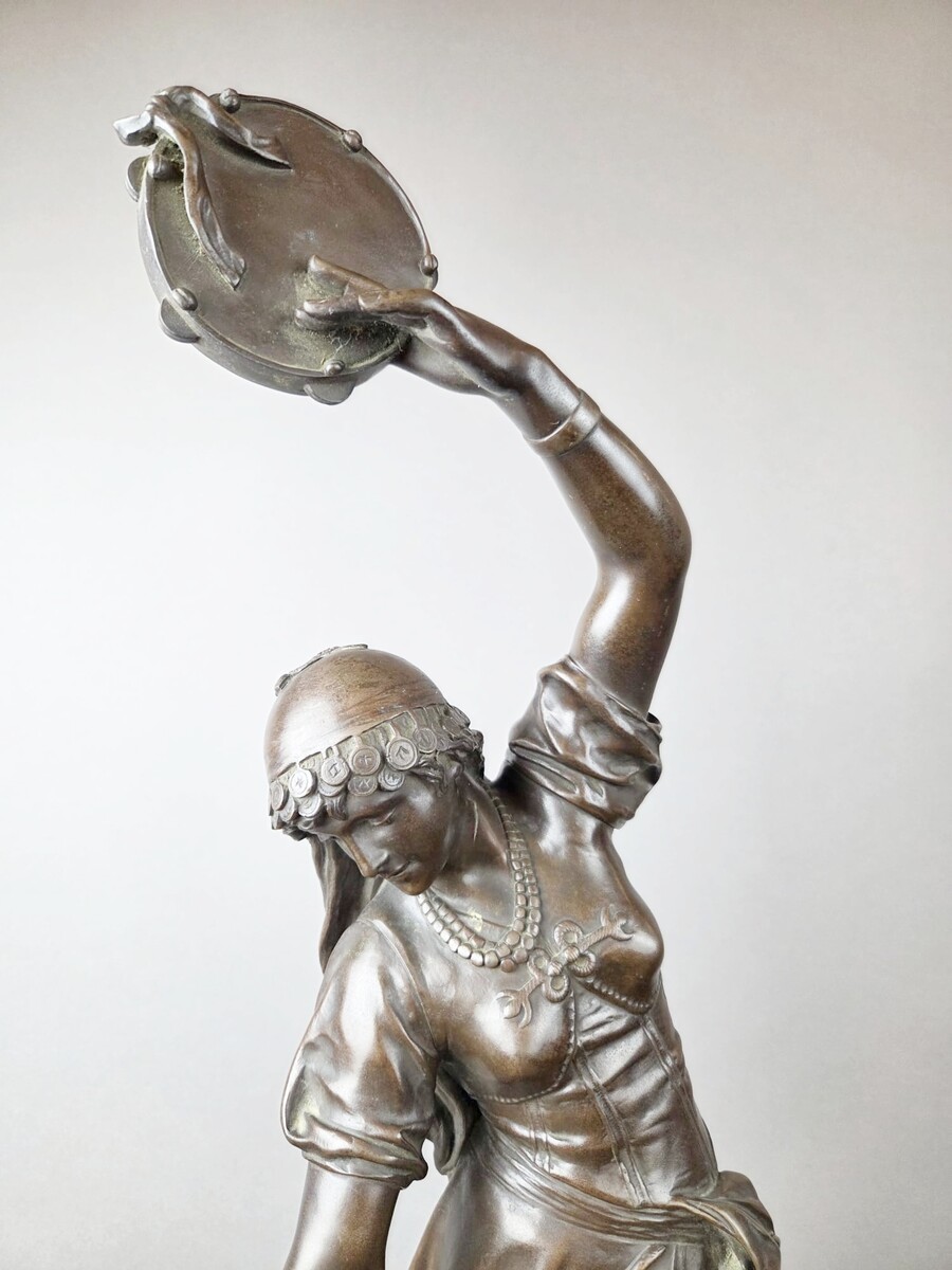 Brown patina bronze by Eugène Marioton, 