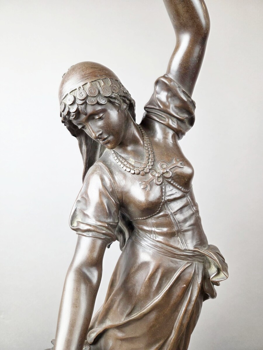 Brown patina bronze by Eugène Marioton, 