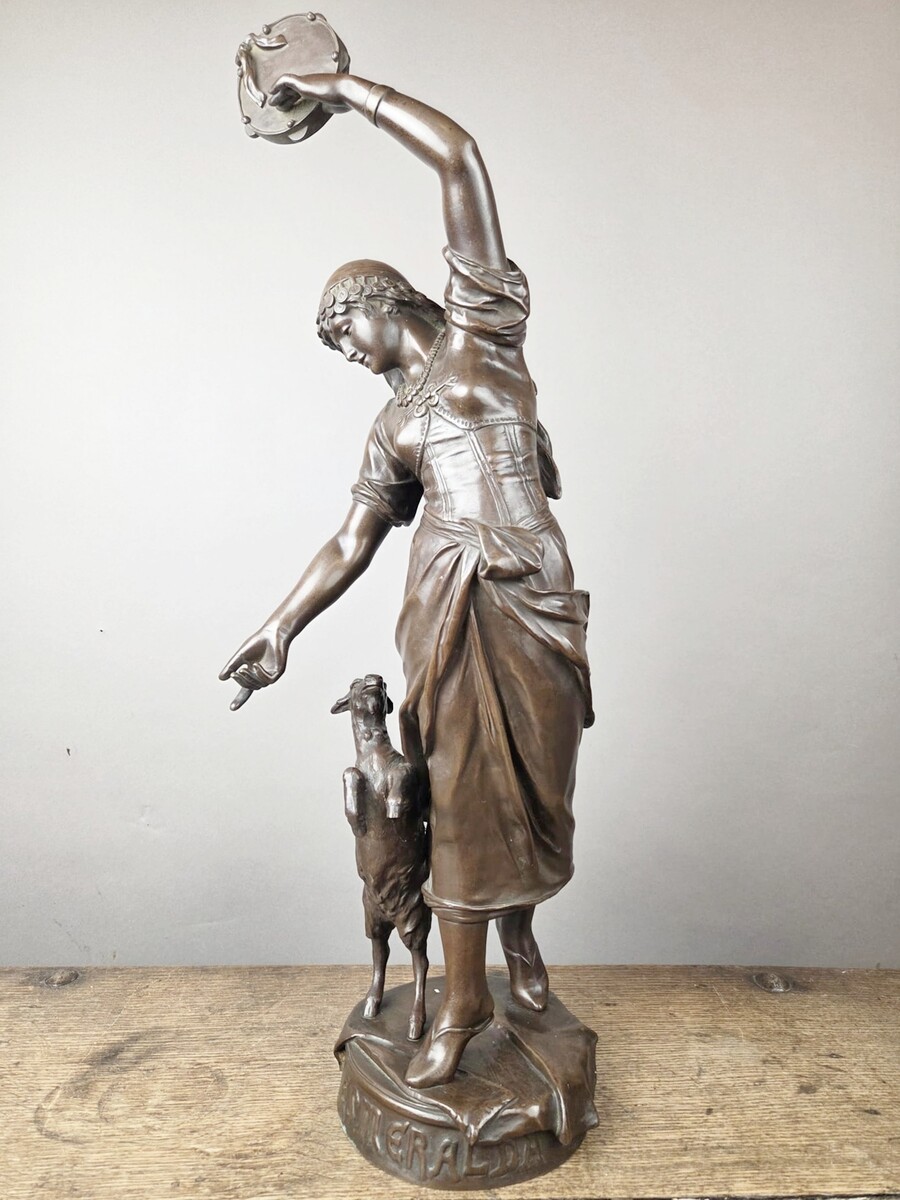 Brown patina bronze by Eugène Marioton, 