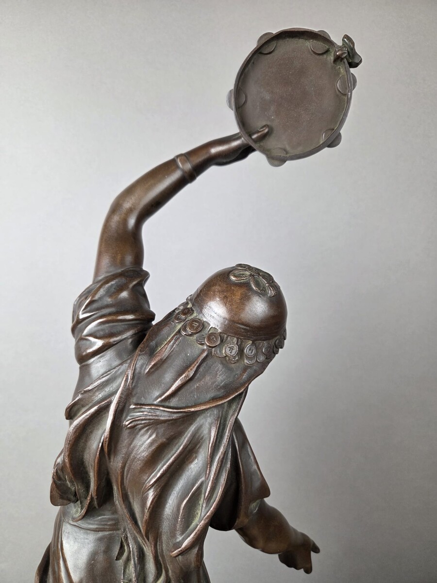 Brown patina bronze by Eugène Marioton, 