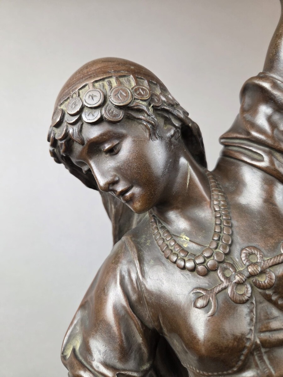 Brown patina bronze by Eugène Marioton, 