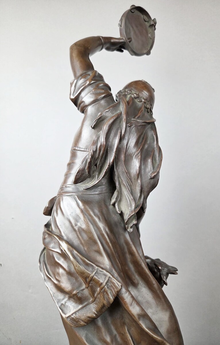 Brown patina bronze by Eugène Marioton, 