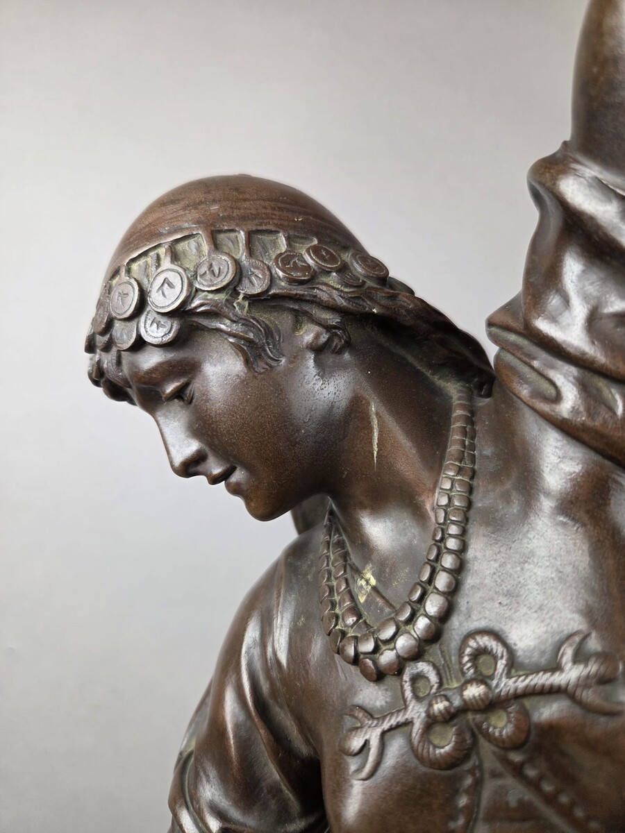 Brown patina bronze by Eugène Marioton, 