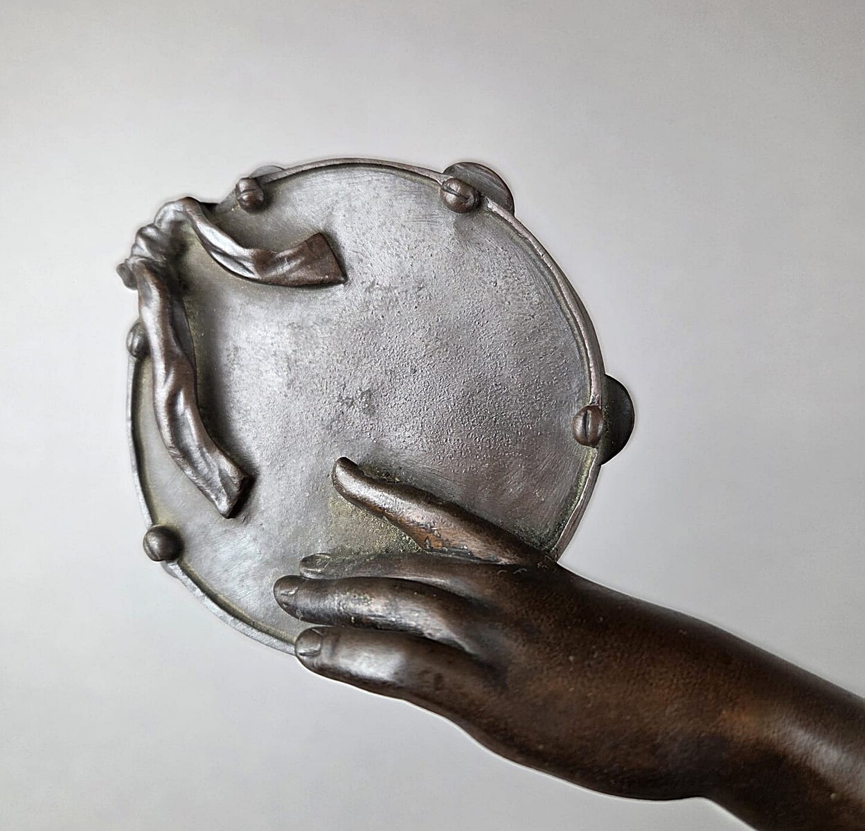 Brown patina bronze by Eugène Marioton, 