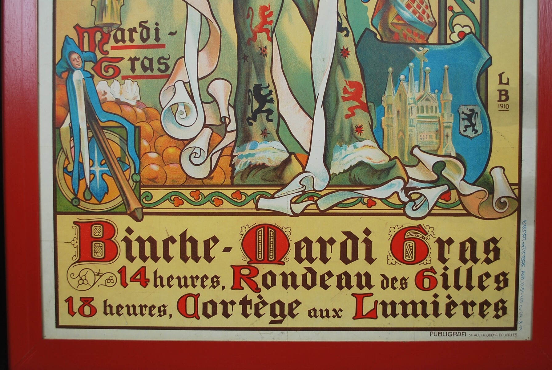 BUISSERET, Binche Carnival Poster, 1910