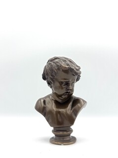 Buste d'enfant, fonte Barbedienne