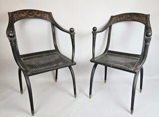 Caned chairs, Chapuis, early 19th century
