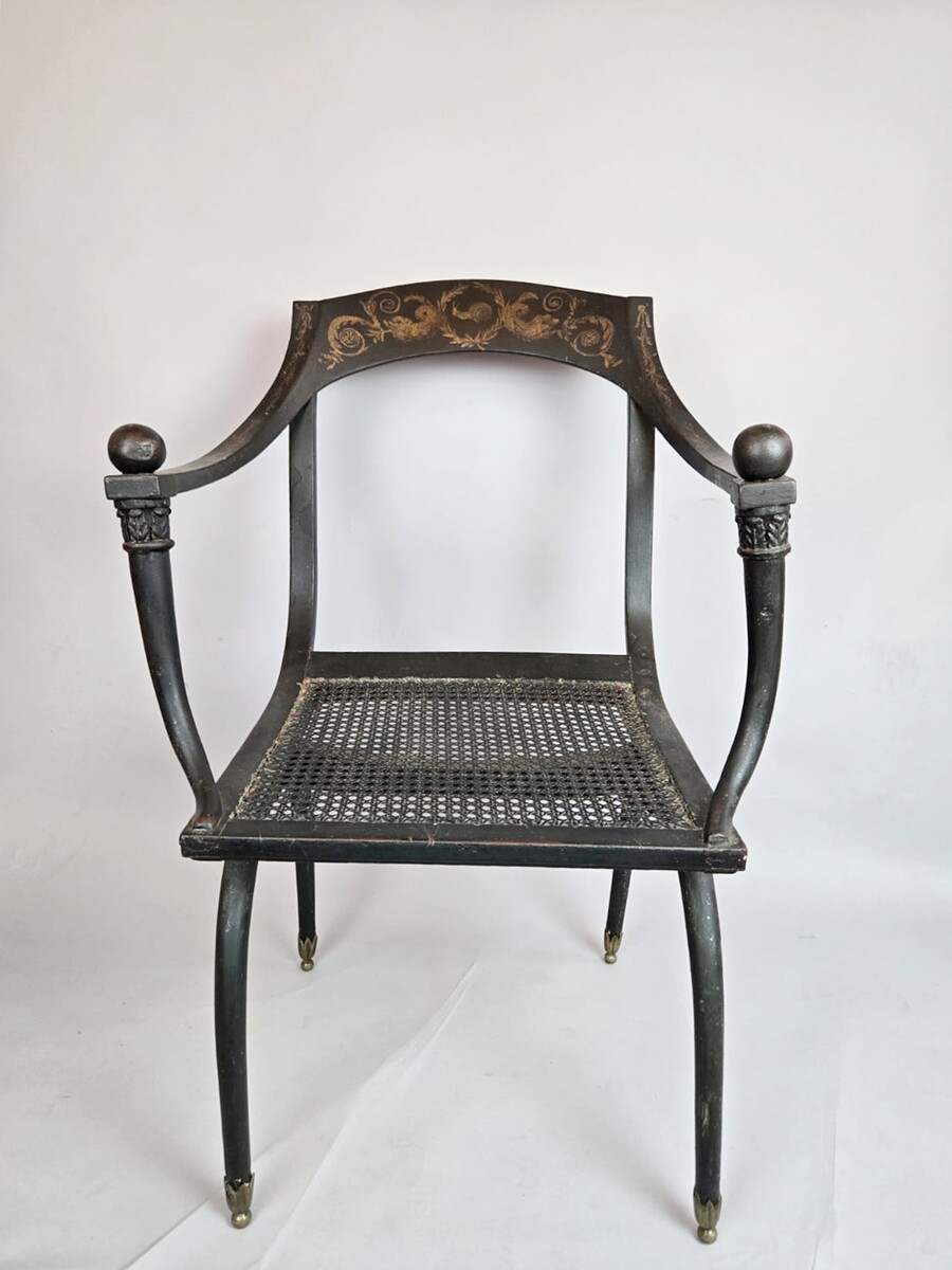 Caned chairs, Chapuis, early 19th century