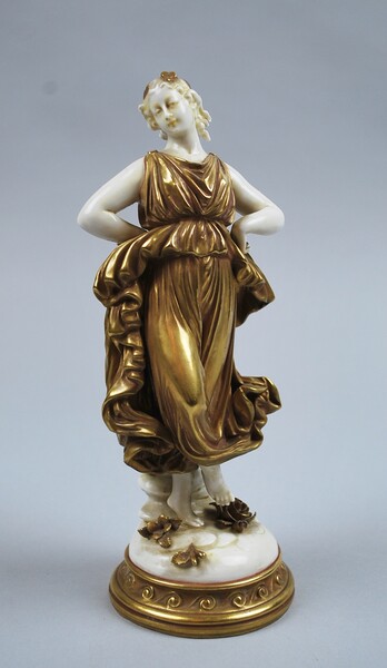 Capodimonte, white and gold porcelain figurine