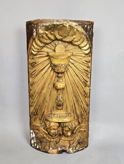Carved giltwood tabernacle door, 18th century