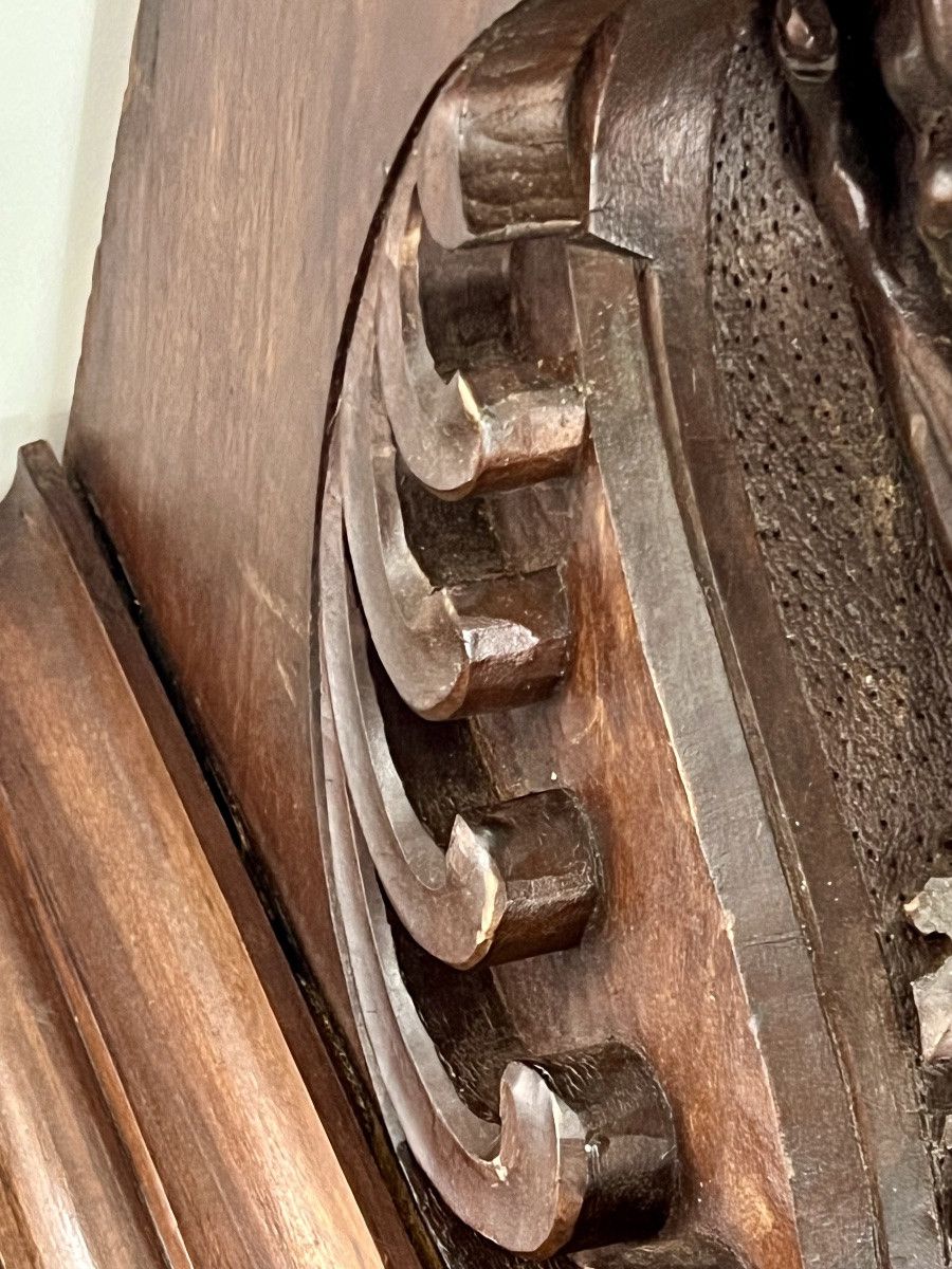 Carved wood architectural ornament - Neo-Gothic style