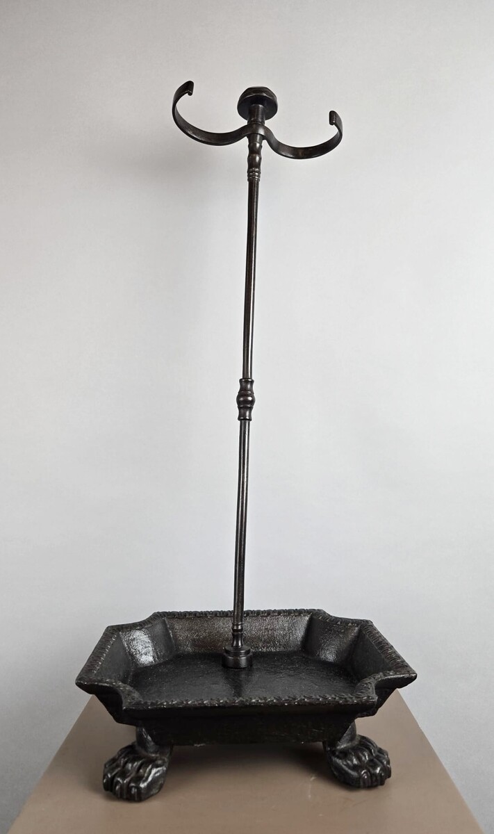 Cast iron display stand for fireplace accessories, early 19th century