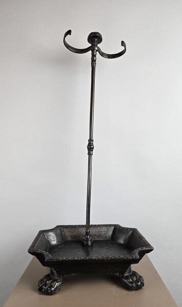 Cast iron display stand for fireplace accessories, early 19th century